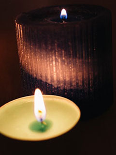 キャンドルの炎のゆらめきでリラックス