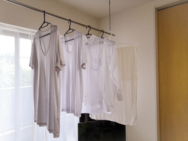 おススメの干し場所は、リビングや廊下
