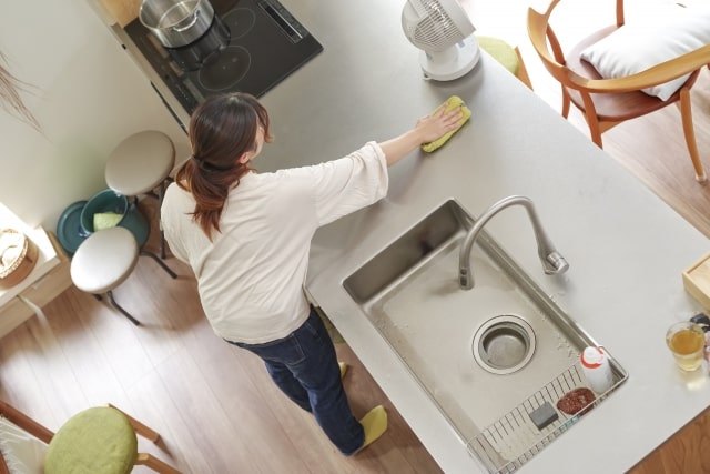 シンクと洗面ボウルを濡れ放置しない