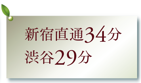 新宿直通34分渋谷29分