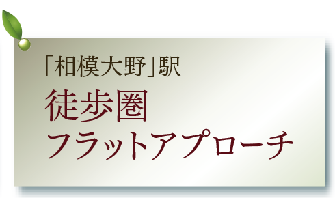 相模大野駅徒歩圏フラットアプローチ
